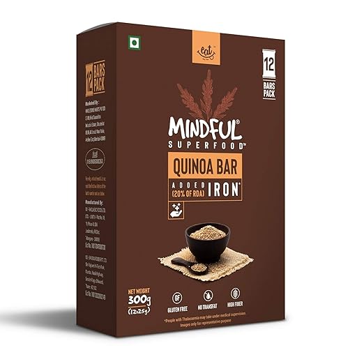 EAT Anytime Mindful Quinoa Millet Energy Bars Loaded with Iron, 300 g (12 x 25g)