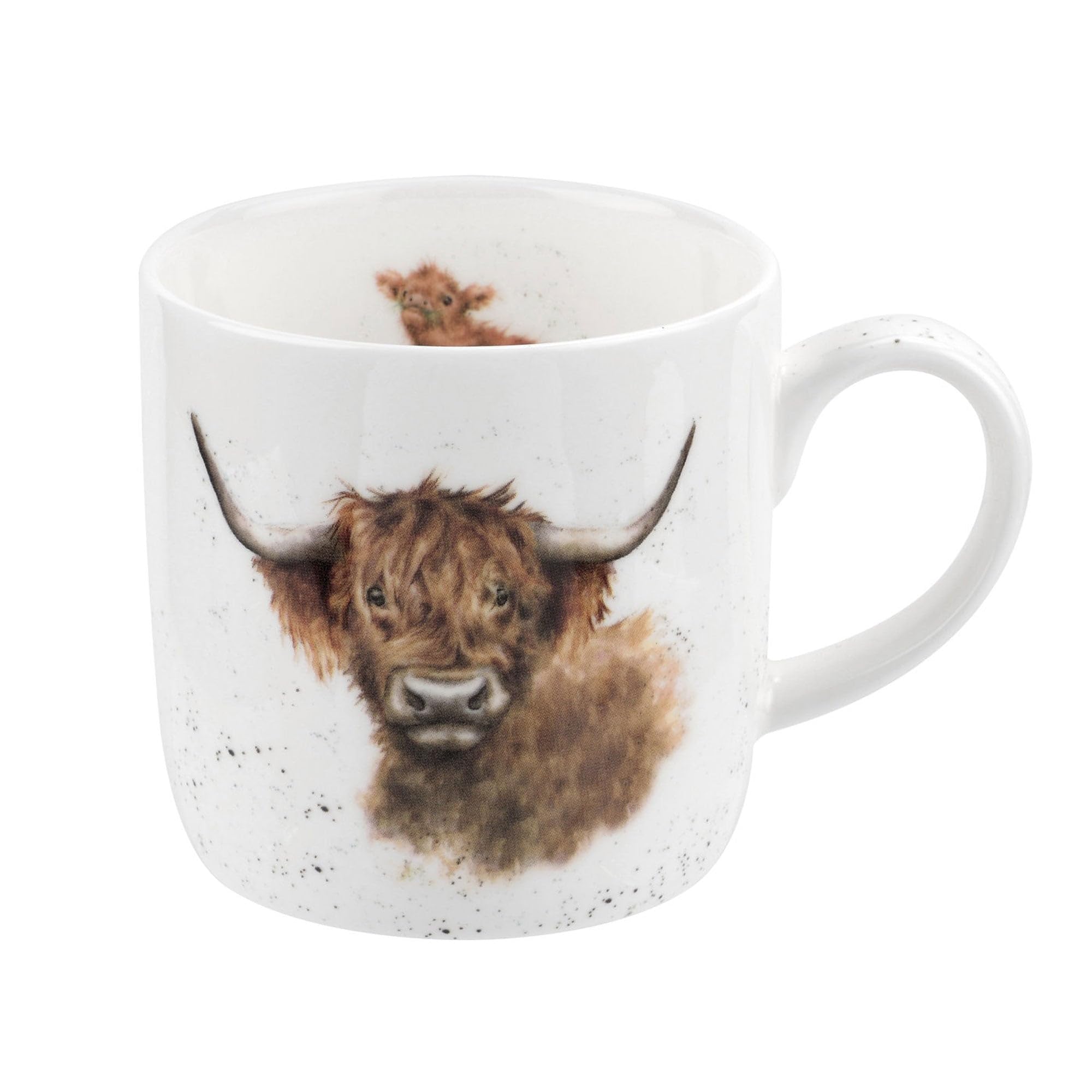 Wrendale Highland Coo "Cow" Mug, Multi-Colour