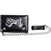 Ghost Chrome Logo Chain Wallet, Officially Licensed Merchandise | Black Biker Wallet, Metal Chain, Collectible Band Accessory, Rock Merchandise, Gift for Ghost Fans