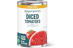 Amazon Grocery, Diced Tomatoes, No Salt Added, 14.5 Oz (Previously Amazon Fresh, Packaging May Vary)