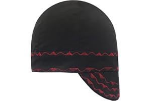 BOCOMAL Welding Cap High Deep CAT2 Flame Resistant Midweight 6 Pannel Welder Caps