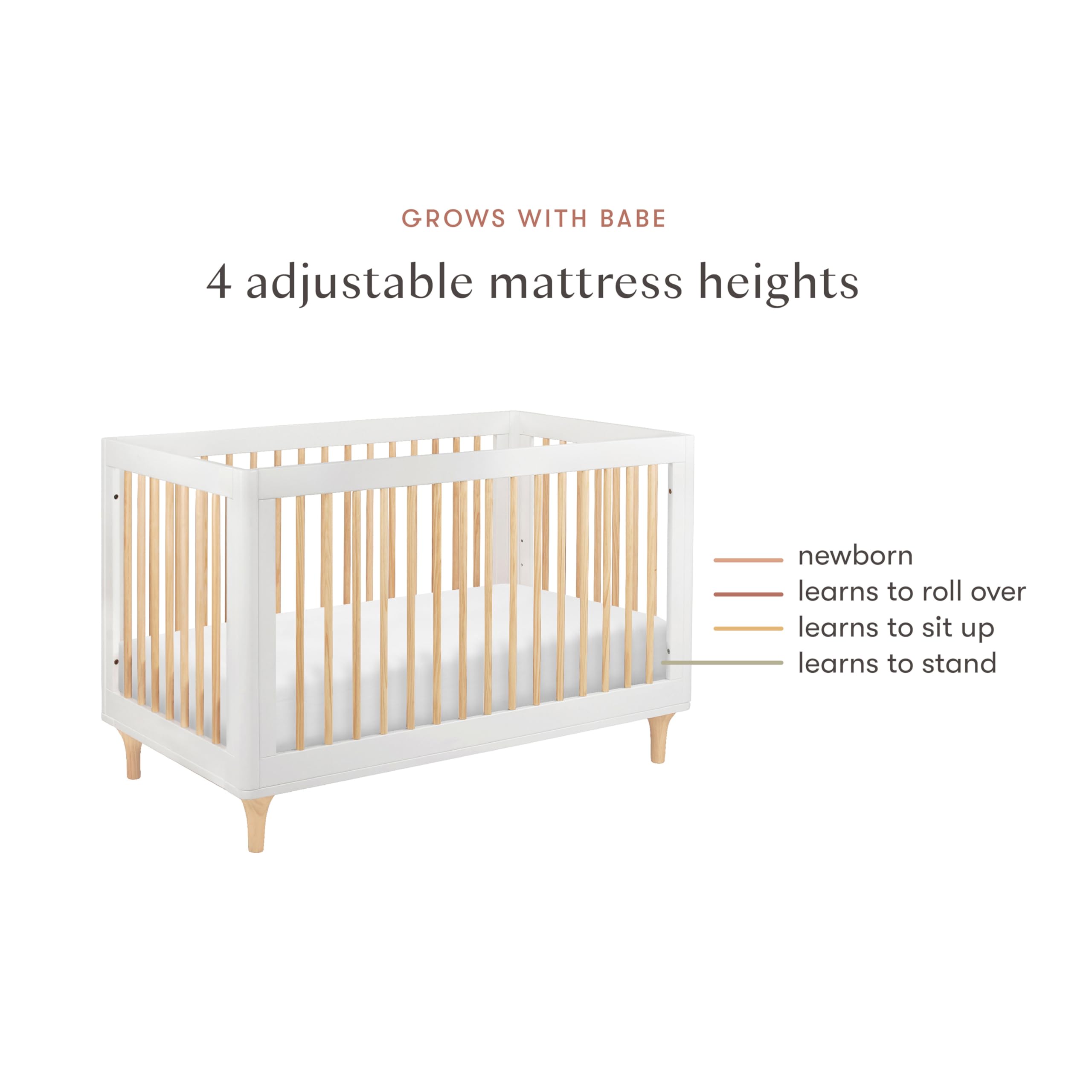 Cuna convertible 3 en 1 Babyletto Lolly con kit de conversión para cama infantil