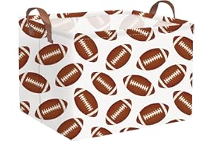 FXOCSHE FXOLCSHE Rectangular Football Basket,Toy Organizer,Gift basket with handles,Kids Toys Storage Basket,Gift Box,Room decor (Footballs)