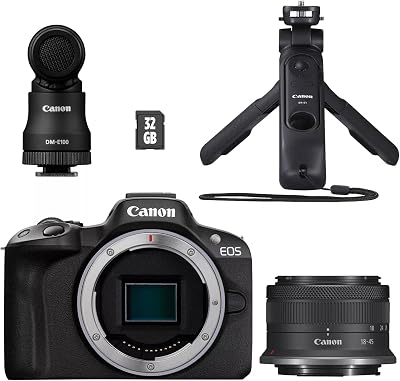 Canon EOS R50 Mirrorless Camera Content Creator Kit 4K APS-C WiFi Bluetooth
