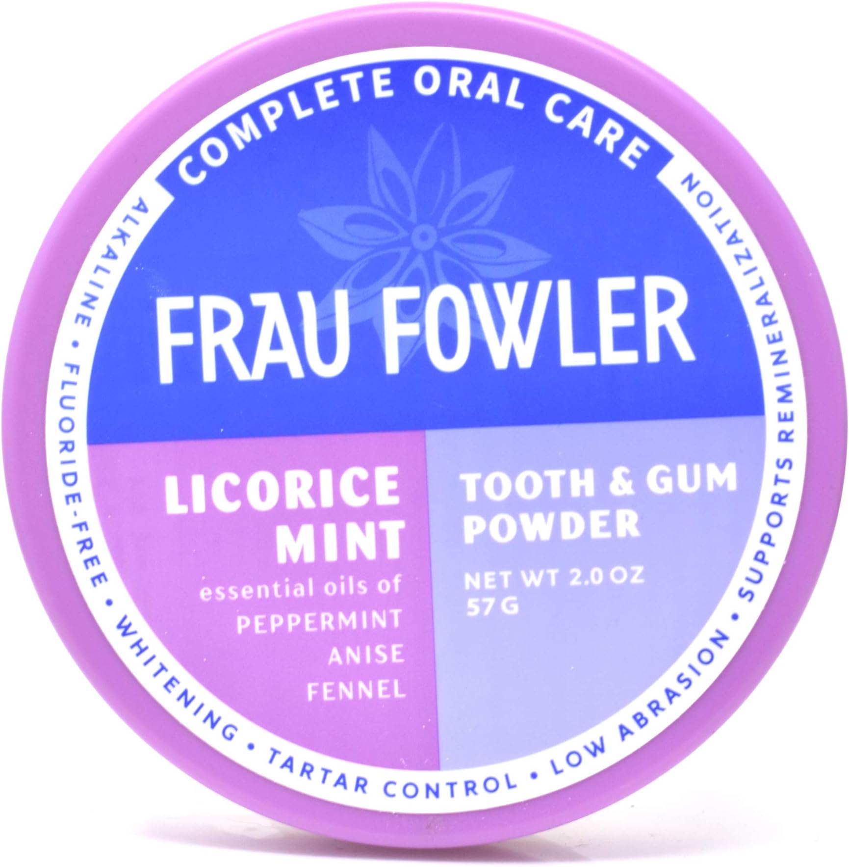 Frau Fowler Tooth And Gum Powder, Botanically Clean, Teeth-Whitening, Remineralizing, Fluoride Free, Gluten Free, Sls Free Used To Strengthen Enamel And Freshen Breath! Highlander Licorice 1 Pack