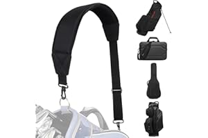 LZFAN Golf Bag Shoulder Strap, Single Padded Adjustable Straps Universal Replacement