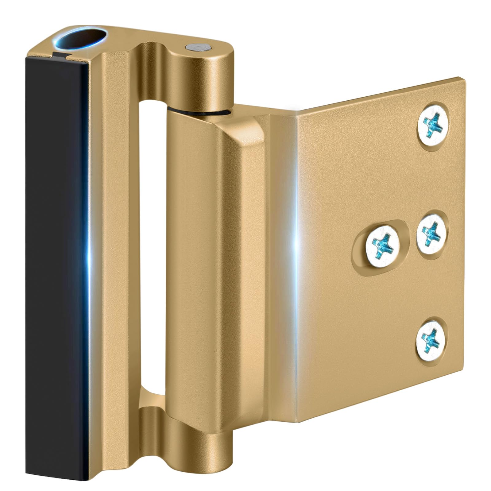 Photo 1 of SILVER Child Proof Door Locks High Home Security Door Lock Reinforcement Night Kids Safety with 3" Stop Withstand 800 lbs for Inward Swinging Front Door Metal Flip Deadbolt Latch Defend Home