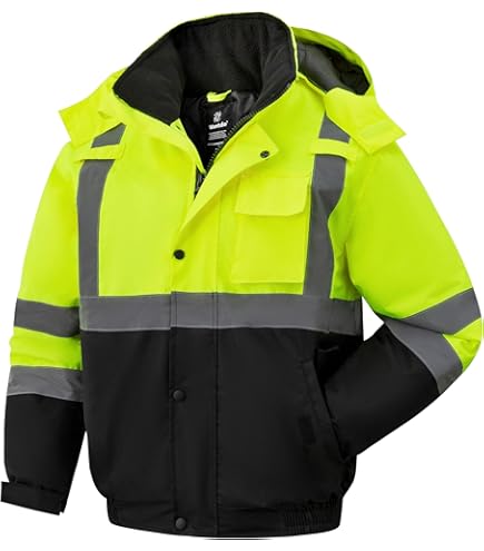 BUENA VISTA 『Black Rain』tee uno Uno Mejor Hi Vis Jackets for Men, Safety Jackets with