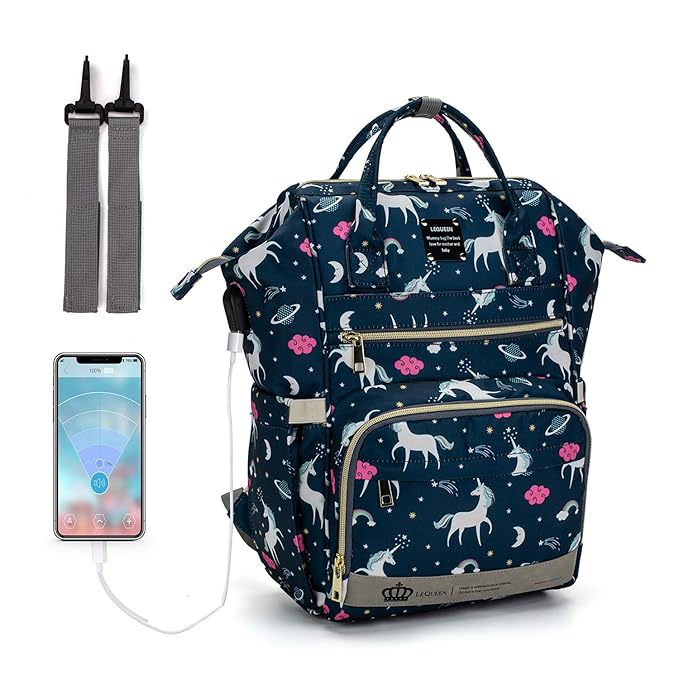 lequeen unicorn diaper bag