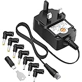 ZOZO&trade;Universal 12W 3V 4.5V 5V 6V 7.5V 9V 12V 1A 1000mA Regulated Multi Voltage Switching Replacement Power Supply Adapter Charger PSU for Household Electronic Devices Routers Speakers LCD CCTV Cameras TV box and USB Power Charging Devices and Smart Phone Charger