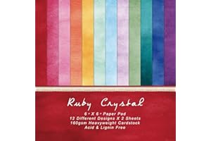 Vintage Gradient Scrapbook Paper Pack - 6x6 Inch, 24 Acid-Free Sheets for Decorative Crafting