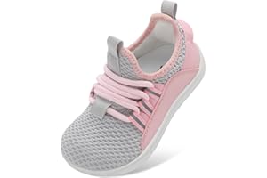 FEETCITY Toddler Shoes Girls Boys Wide Shoes Kids Barefoot Shoes Zero Drop Minimalist Sneakers Slip on Toddler Tennis Sneakers