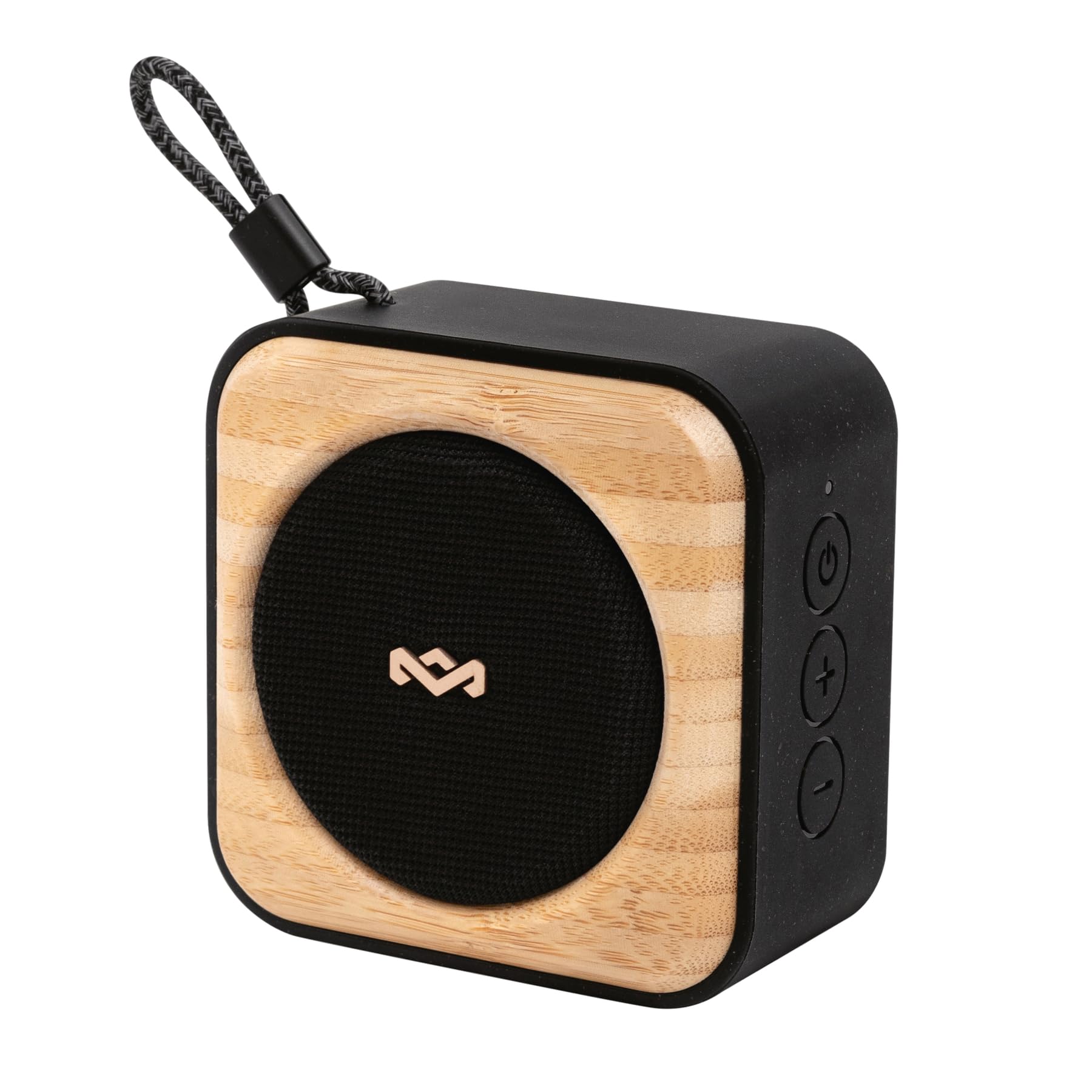 House of Marley Roots Bluetooth Speaker - Small Portable Bluetooth Speaker for Travel & Outdoor, Weatherproof & IP67 Waterproof Rating, 10Hr Playtime - Wireless Rechargeable Speakers for Phone, Black