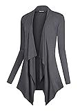 Urban CoCo Women's Drape Front Open Cardigan Long