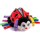Buckle Toys - Becky Ladybug Stuffed Animal - Montessori Learning Activity Sensory Processing Toy - Develop Motor Skills and Problem Solving - Autism Sensory Toys