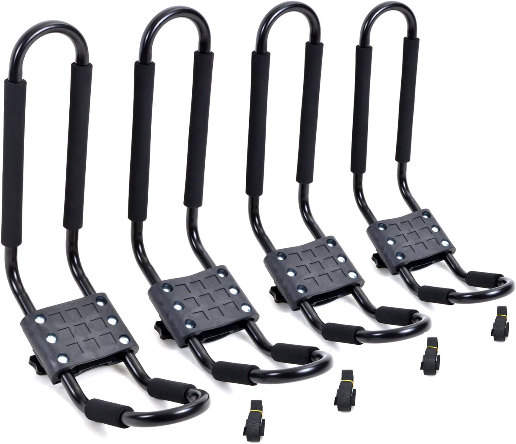 2 Sets Kayak Carrier Boat Canoe Surf Ski Snow Board Roof Mount Car Cross J Bar Rack
