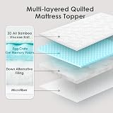 EHEYCIGA Memory Foam Mattress Topper 90x190x3cm Gel Cooling Pad view 2