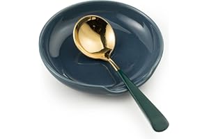 Gomakren Spoon Rest for Stove Top Blue Spoon Holder, Coffee Spoon Rest, Kitchen Utensil Holder for Spoons Ladles Tongs, Dishwasher Safe