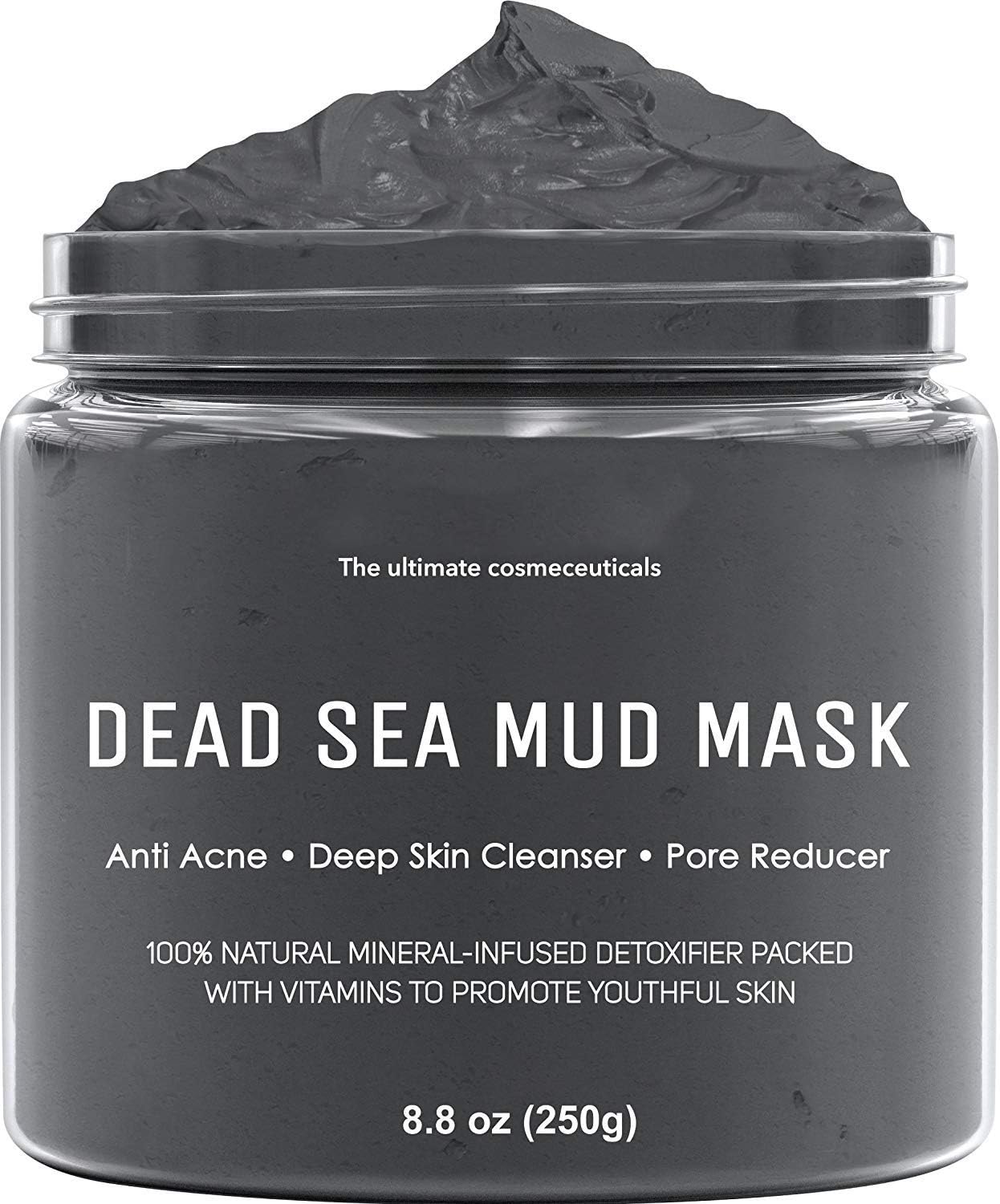 Dead Sea Mud Mask for Face & Body - 100% Natural Spa Quality - Best Pore Reducer & Minimizer to Help Treat Acne, Blackheads & Oily Skin