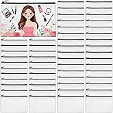 AMDAILY 50Pcs Sublimation Blank Canvas Makeup Bags, Bulk Blank DIY Heat Transfer Cosmetic Makeup Bags w/Black Zipper for Bridesmaid Makeup Bag Travel Toiletry Pouch Storage, Easter Craft