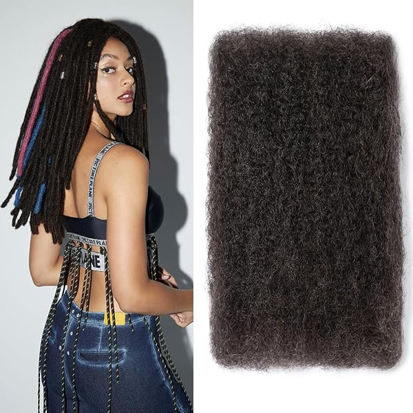 HAPPY&CC Echthaar Für Dreadlocks - Afro Kinkys Bulk, 25,4 Cm, 50 G, Ombré Auburn Rot