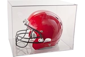 BallQube Helmet Display Case Autographed Helmet Case for Display Helmet Cube Display Memorabilia Helmet Display Case Square Clear Sports Storage Helmet Display Case Holder
