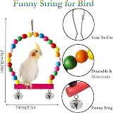 ESRISE 7 Pcs Bird Toys Parrot Cage Swing Climbing Ladders Wood Chewing Beams view 3