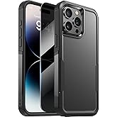 Diaclara Designed for iPhone 14 Pro Max Case, [with Privacy Screen Protector] [Anti Spy] [Military Grade Drop Protection] Heavy Duty Full-Body Shockproof Phone Case, Black