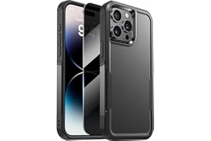 Diaclara Designed for iPhone 14 Pro Max Case, [with Privacy Screen Protector] [Anti Spy] [Military Grade Drop Protection] Heavy Duty Full-Body Shockproof Phone Case, Black