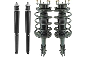 TRQ Front and Rear Complete Strut Assembly & Shock Absorber Kit Complete Strut & Coil Spring Assembly Compatible with 2011-2014 Ford Mustang