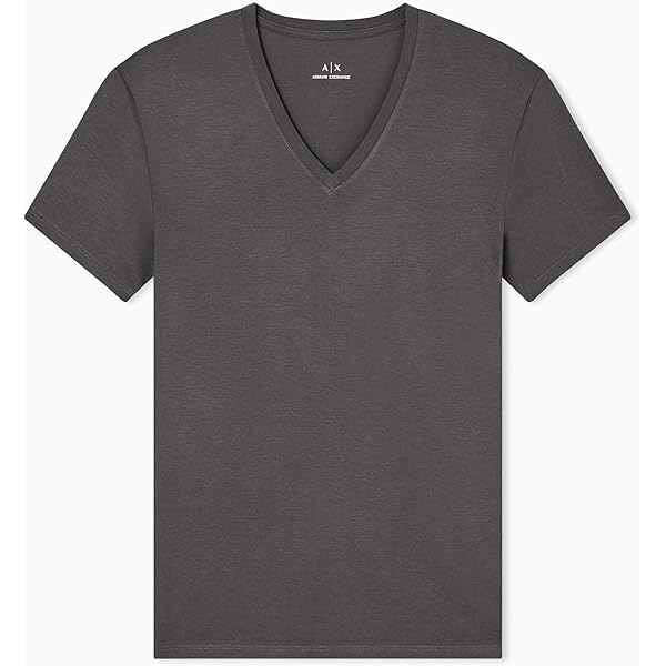 Armani Exchange Men's Basic Pima V Neck Tee, Black, Small | Amazon.com