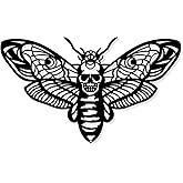 NBEADS Death Head Moth Metal Wall Decor, 6.9x11.8 Black Wall Hanging Decor Gothic Silhouette Wall Art for Bedroom Living Room Bathroom Office Garden Wall Decoration
