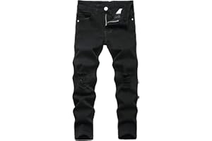 Ginsiom Boy's Ripped Stretch Distressed Slim Fit Jeans Skinny Fashion Denim Pants