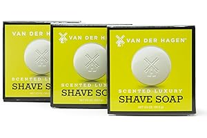 Van Der Hagen Men's Luxury Scented Shave Soap (Pack of 3)
