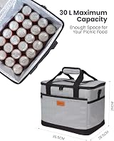 Kollea Cool Bag 30 Litre Insulated Cooler Lunch Bag with Straps view 2