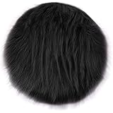 SUKEQ Super Soft Fluffy Faux Fur Sheepskin Cushion Chair Pads Sofa Cover Seat Pad Artificial Wool Warm Plush Area Rugs for Bedroom, 11.8”x11.8” Inch