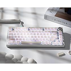 XVX White Jade Keycaps, Double Shot PBT Keyboard