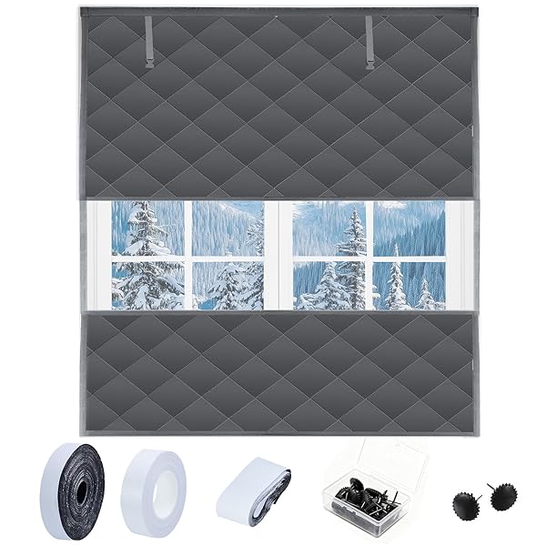 VISIBLE THERMAL WINDOW INSULATION KIT FOR WINTER, WINTERIZING...