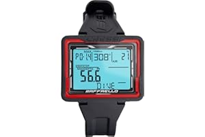 CRESSI Raffaello Scuba Diving Wrist Computer, Black/Red