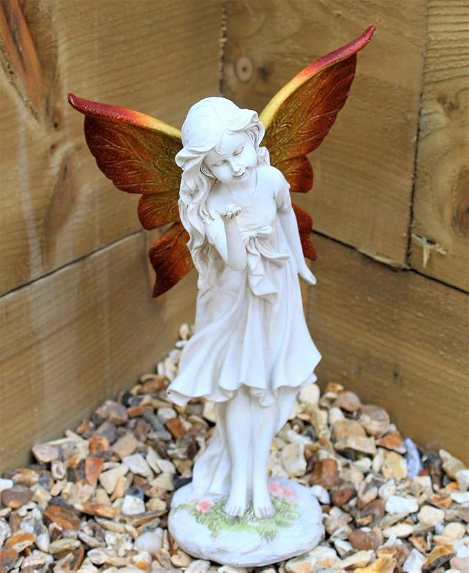 Large Magical Fairy Outdoor Garden Ornament Stone Effect Figurine Angel