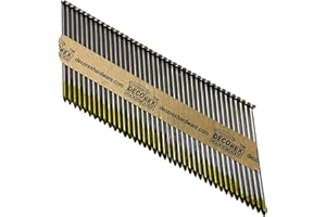 3" x .131 Smooth Shank Framing Nails, Paper Strip Collated, Clipped Head, Bright Coated Finish (30-34 Degree) - 1000pcs Box (