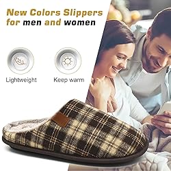 COFACE Womens Mens Cozy Memory Foam Fuzzy Slippers