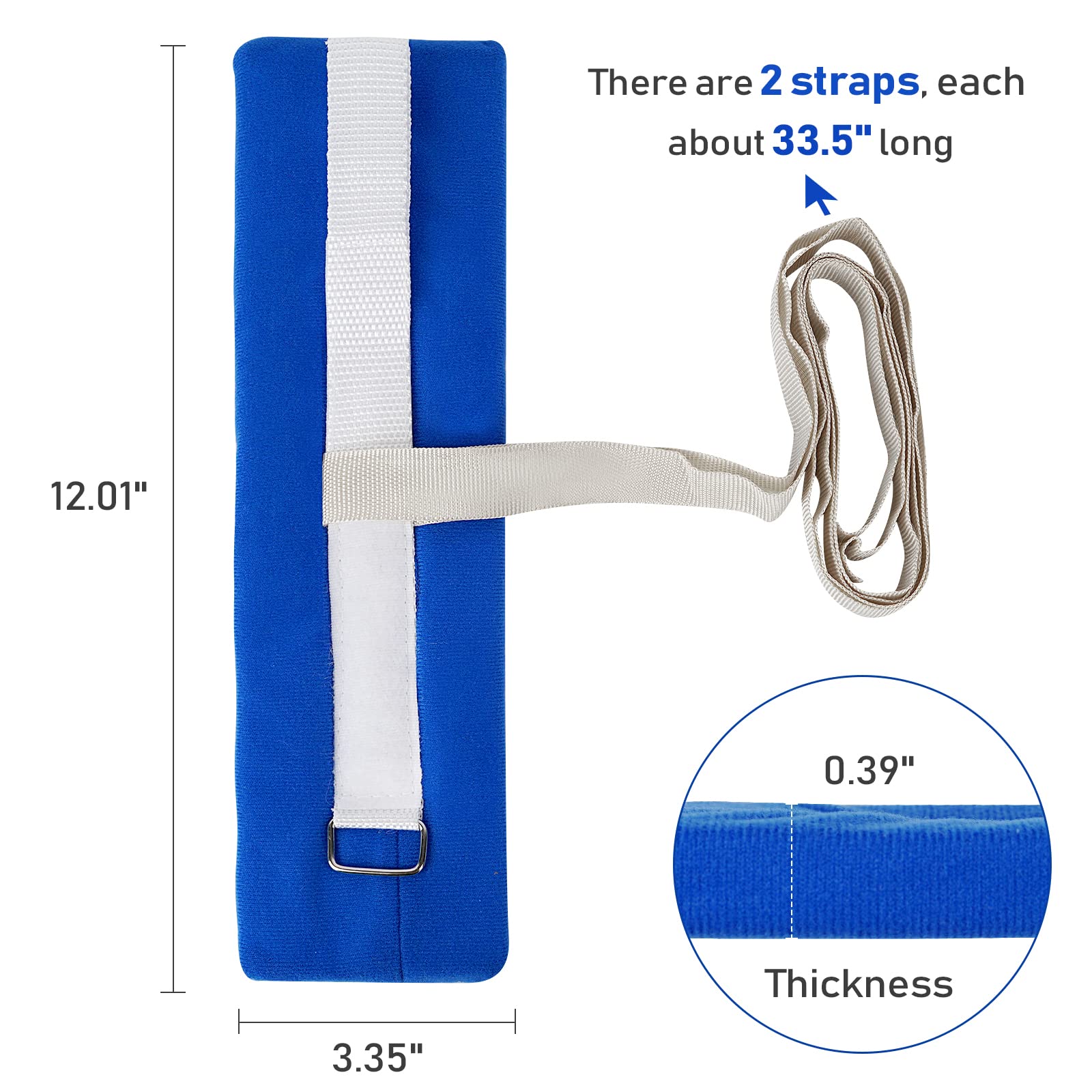 4Pcs Medical Restraints Patient Hospital Bed Quick-Release Limb Holders for Hands Or Feet Universal Constraints Control
