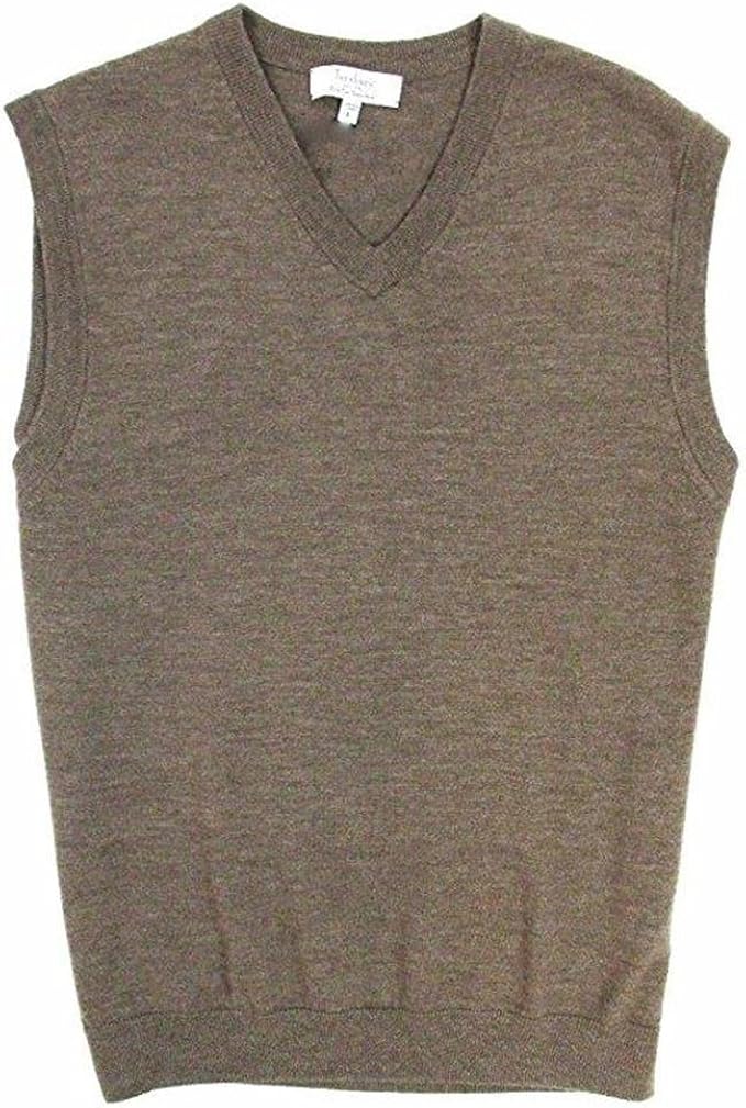 Turnbury Men's Extra Fine Merino Wool Vest, Taupe Heather, XL at Amazon