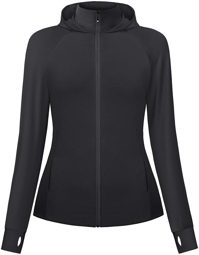 Cestyle Plus Size Activewear, Womens Dri Fit Shirt Zip Front Track