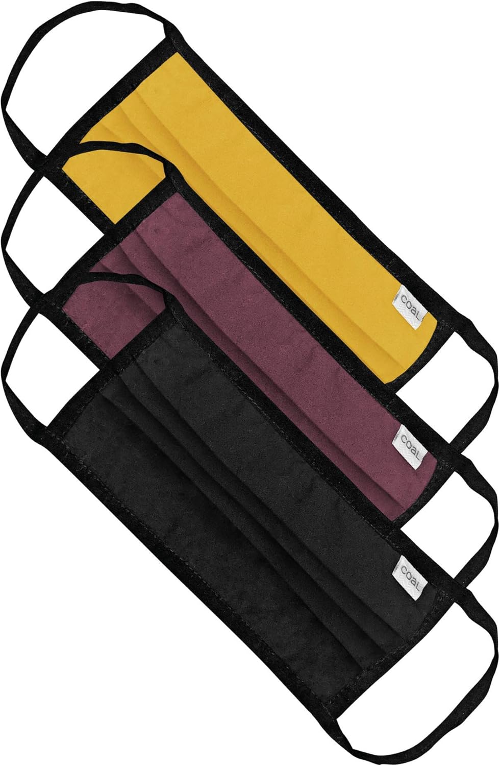 Download Amazon Com Coal Face Mask Reusable Washable Breathable Cotton Cloth Yellow Red Black 3 Pack Sports Outdoors PSD Mockup Templates
