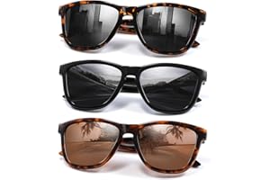 kunchu Polarized Sunglasses Womens Trendy Classic Retro Womens Sunglasses Men Driving Sun Glasses UV Protection