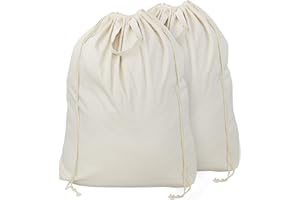 IWILL CREATE PRO 2 Pcs Canvas Laundry Bags with Carrying Handles & Drawstring Closure, Machine-washable Laundry Basket Hamper Liner Replacement Bags