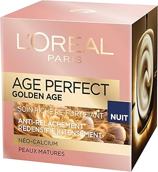 Loréal Paris Age Perfect Golden Age Soin Nuit Re Fortifiant Anti Relâchement Eclat Peaux Matures 50 Ml