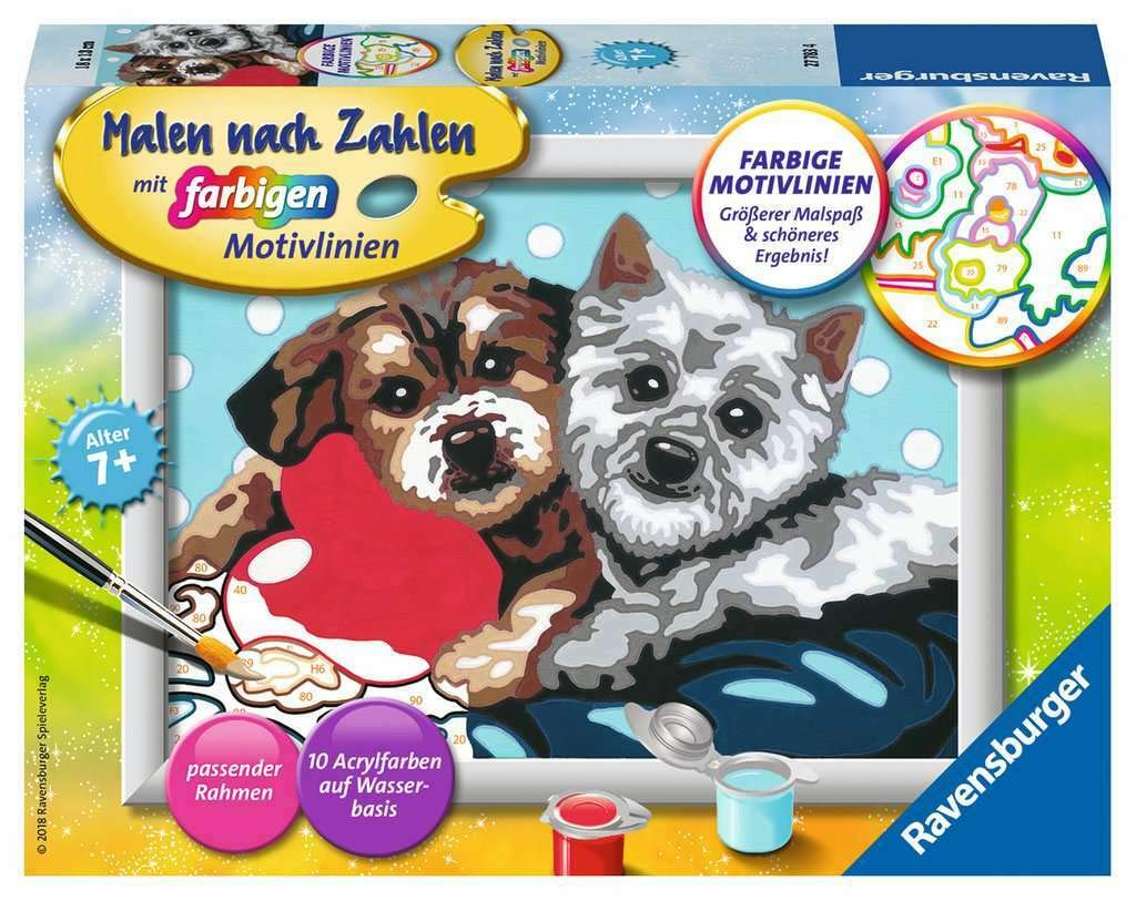 Ravensburger Malen nach Zahlen 27783 Dog Friendship - For Children Aged 7 Years and Up — image 1
